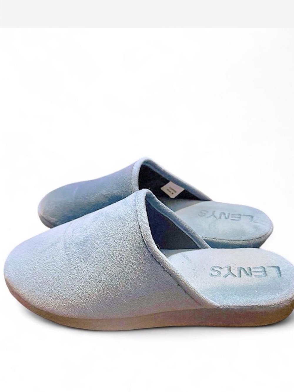 Women's Light Blue Slip-On Indoor Slippers by